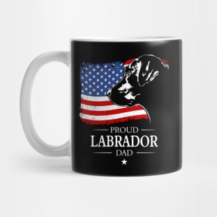 Proud Labrador Dad American Flag patriotic dog Mug